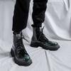 Herrenstiefel Winter Warm Plüsch Lässige Lederstiefel Mode Britischer Stil Rutschfest Outdoor Dicksohlige High Top Motorradstiefel