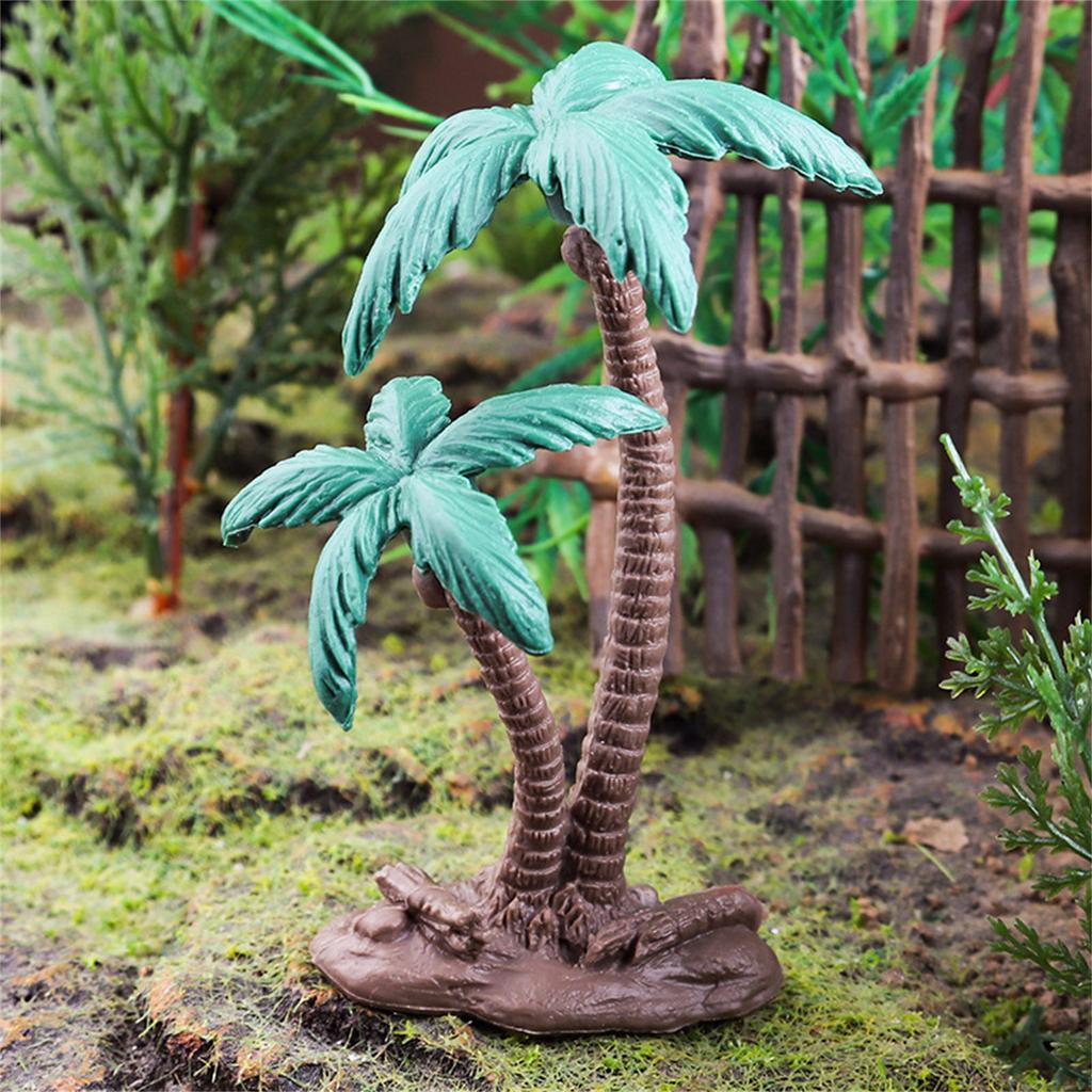 Exquisites Unique Mini Landscape Artificial Coconut Tree Model Trees Fake Miniature Trees Fairy Garden Landscape Scenery
