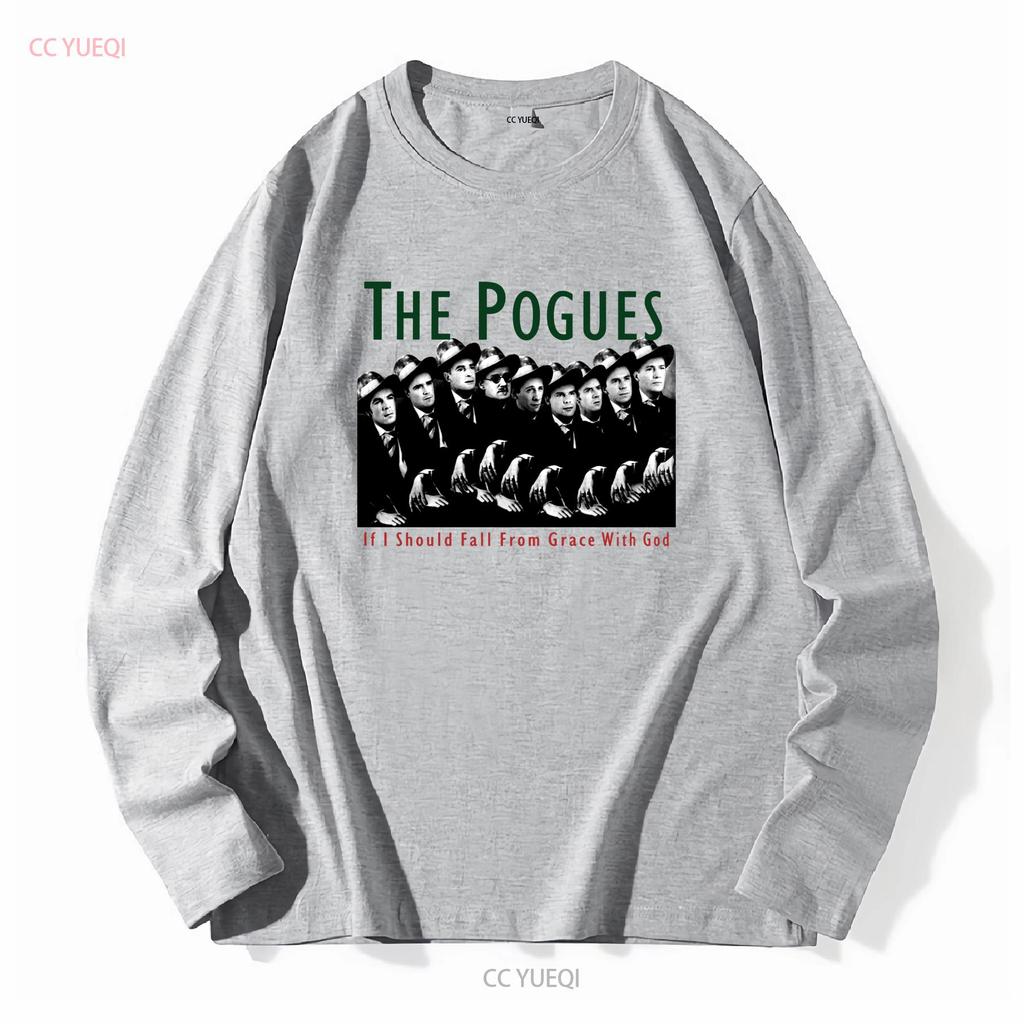 Vintage 80s The Pogues If I Shoul Fall From Grace 1988 T Shirt All Size TT6916 Long Sleeves Vintage Washed Graphic