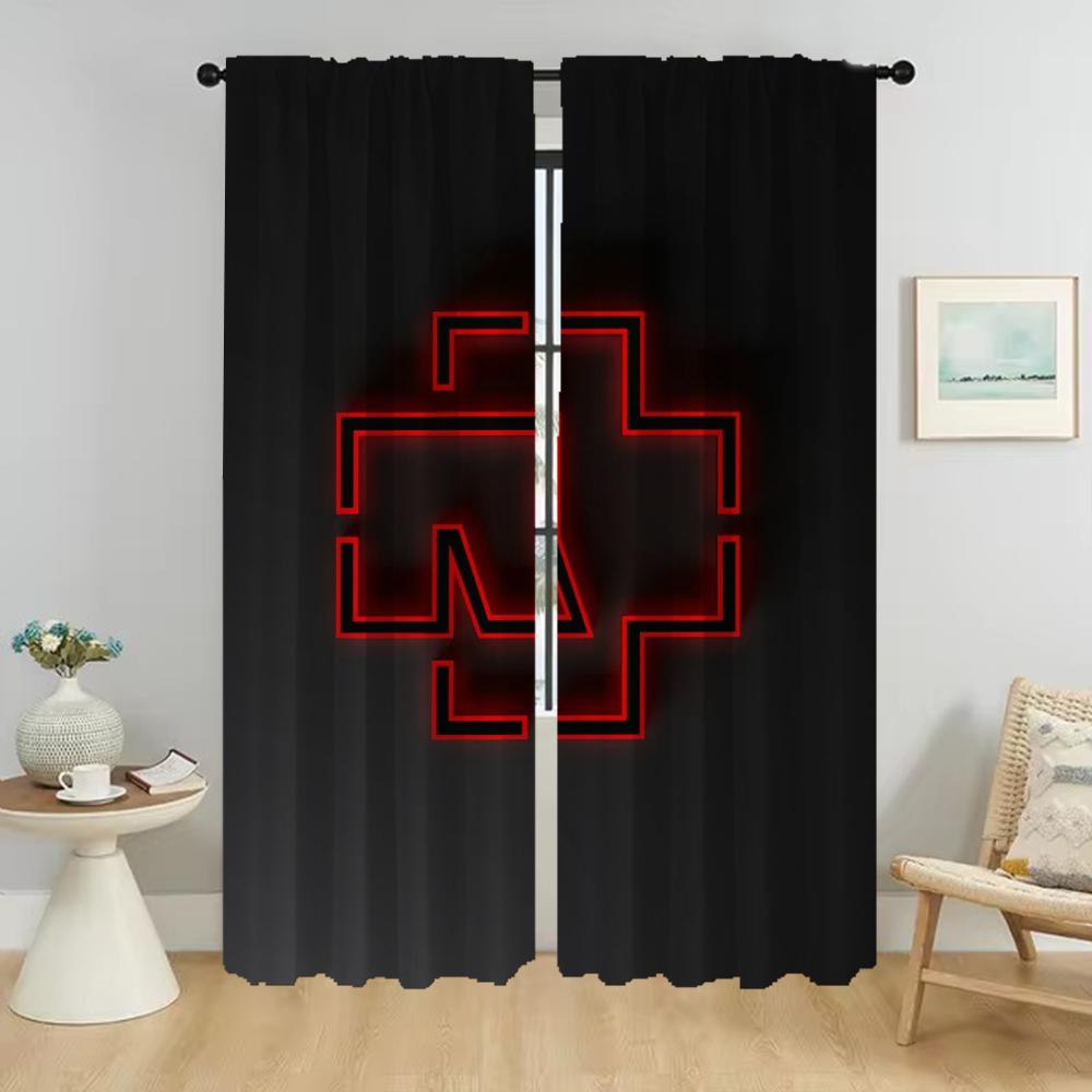 

Rock-rammsteines Противомоскитные шторы для камеры Шторы Детская комната Тюль для спальни Оконные шторы Украшения на Хэллоуин W86xH213cmx2pcs-CL