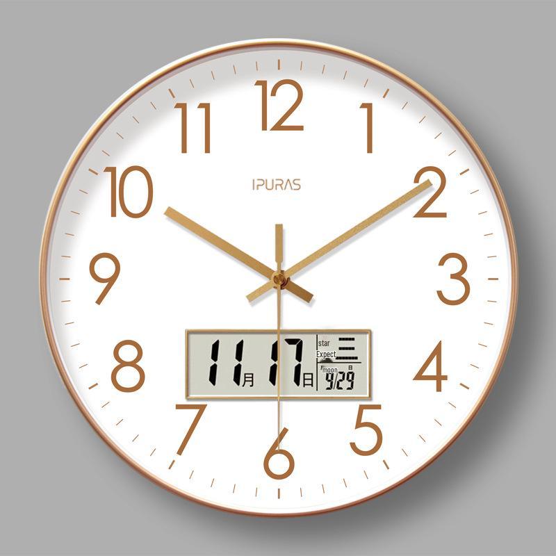 Ultra-quiet 6514 Silent Sweep Wall Clock for Living Room – Simple Quartz Design