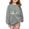 Children's Fashionable Casual Long-sleeved Loose Christmas Print Pullover Sweatshirt