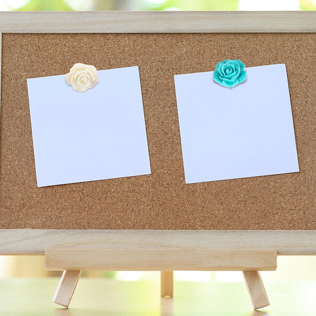 Push Pins for Cork Board 6 Colors Flower Pushpins for Cork Board Cubicle Wall Plastic Assorted 30pcs