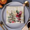 In Stock: New Style Christmas Printed Napkin Paper for Western Restaurants and Bakeries