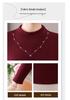 Women's Winter Velvet Base Layer Top, Half-High Collar Sweater for Middle-Aged and Elderly