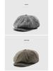 Yangguan/ZLEEVO Unisex Autumn/Winter Newsboy Cap - British Retro Style, Octagonal Design, Painter's Large Head Fit.