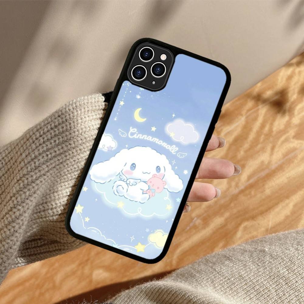 Caroon Cute C-Cinnamorolls PC+TPU Protective Phone Case For IPhone 17 16 Pro Max 15 Plus 14 13 12 11 Cover