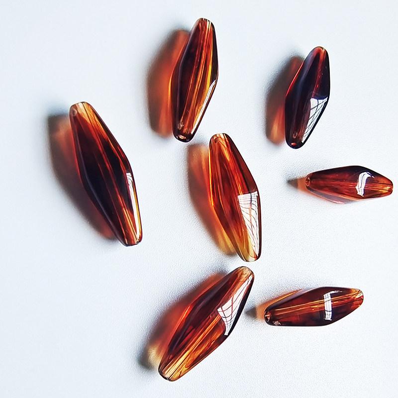 Acrylic High Gloss Transparent Octagonal Amber Beads for DIY Jewelry and Accessories