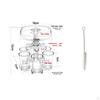 6 Glass Dispenser Cocktail Reusable Clear Small and Set for Party Holiday Gifts