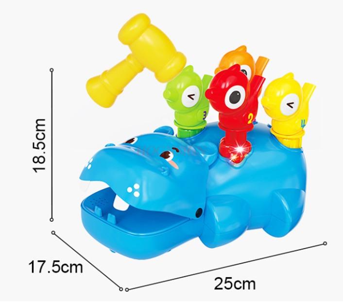 Nilpferd Klopfmusikspielzeug Kinder Murmeltier Spielmaschine Kinder Puzzle Klopfen Hammer Murmeltier Maschine