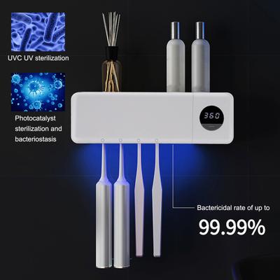UV Toothbrush Sanitizer LCD Display 4 Slots USB Rechargeable Wall Mounted Toothbrush