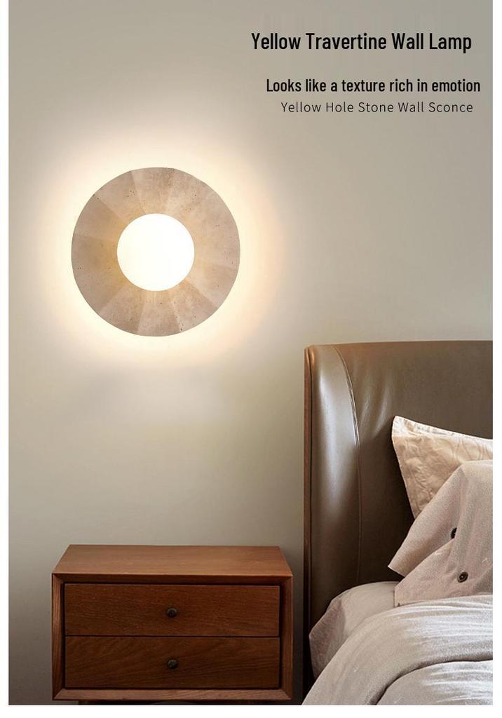 Wabi-Sabi Style Japanese Walnut Wall Lamp for Living Room, Bedroom, Hotel Entrance, or Corridor.