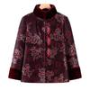 Grandma Winter Velvet Padded Coat Old Lady Tang Coat Thickened Warm Elderly Padded Coat Mother Padded Jacket