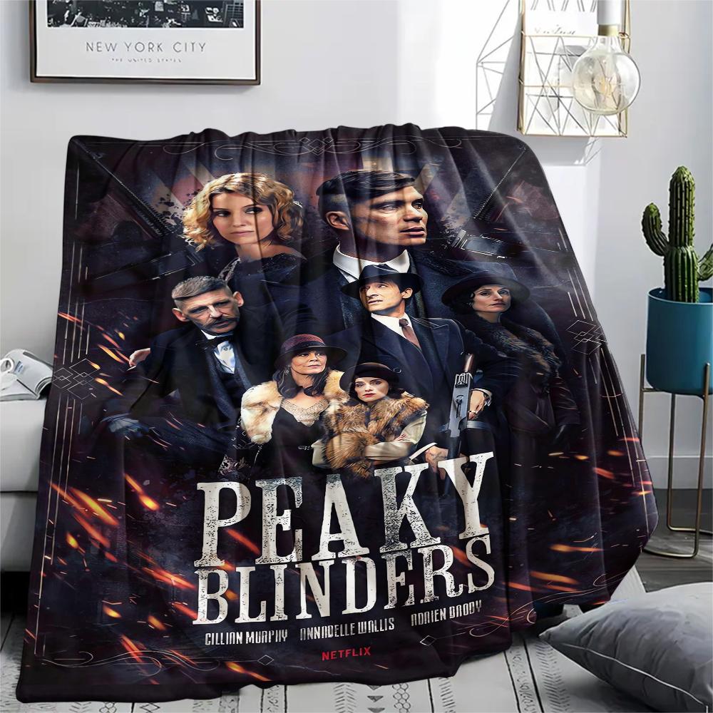 

1Pc Peaky Blinders Print Flannel Blanket, High quality Comfortable for All Seasons, Home Decor, Warmth and Comfort, Perfect for Christmas Gifts 130cm x 150cm