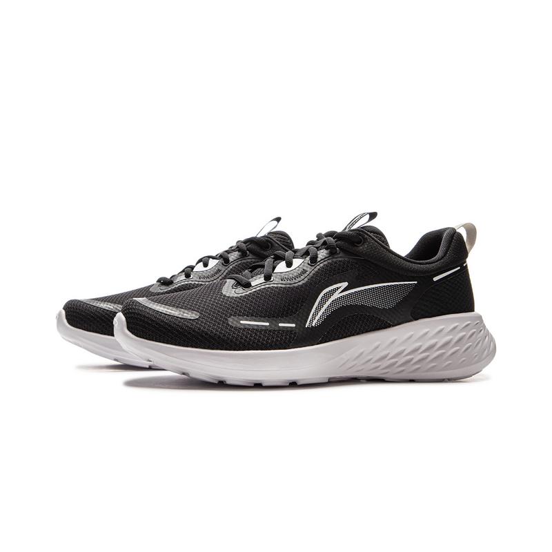 Li-Ning Comfortable Versatile Non-Slip Wear-Resistant Low-Top Casual Running Shoes Men Sneakers Black White ARSV121-4