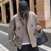 European and American Women's Jacket Jacket Double-breasted Loose Woolen Coat Temperament Fashionable Women's Clothing Spring and Autumn Versatile Top