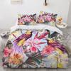Flower Bird King Queen Duvet Cover Colorful Tropical Floral Bedding Set For Women Watercolor Plant 2/3pcs Polyester Quilt Cover