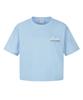 DISCOVERY EXPEDITION Women'S Essential Short Sleeve Crop Cover-Up (L/Blue)