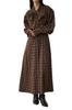 AZUL by Moussy Check Bowtie Size S Patterned Brown Women's Dress, (250IAB33-4511),