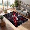 Tappeto in Flanella Stampato AC Milan Antiscivolo Morbido Poliestere Tappeto per Pavimento Tappetino Decorativo da Interno per Camera da Letto Soggiorno Divano Sala Giochi Decorazione Casa