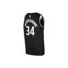 Jordan Dri-FIT NBA Swingman Jersey Printed Quick-Dry Short Sleeve Kids Basketball Shirt 2023-24 Season Milwaukee Bucks 34 Kids Jersey Black DZ4141-010