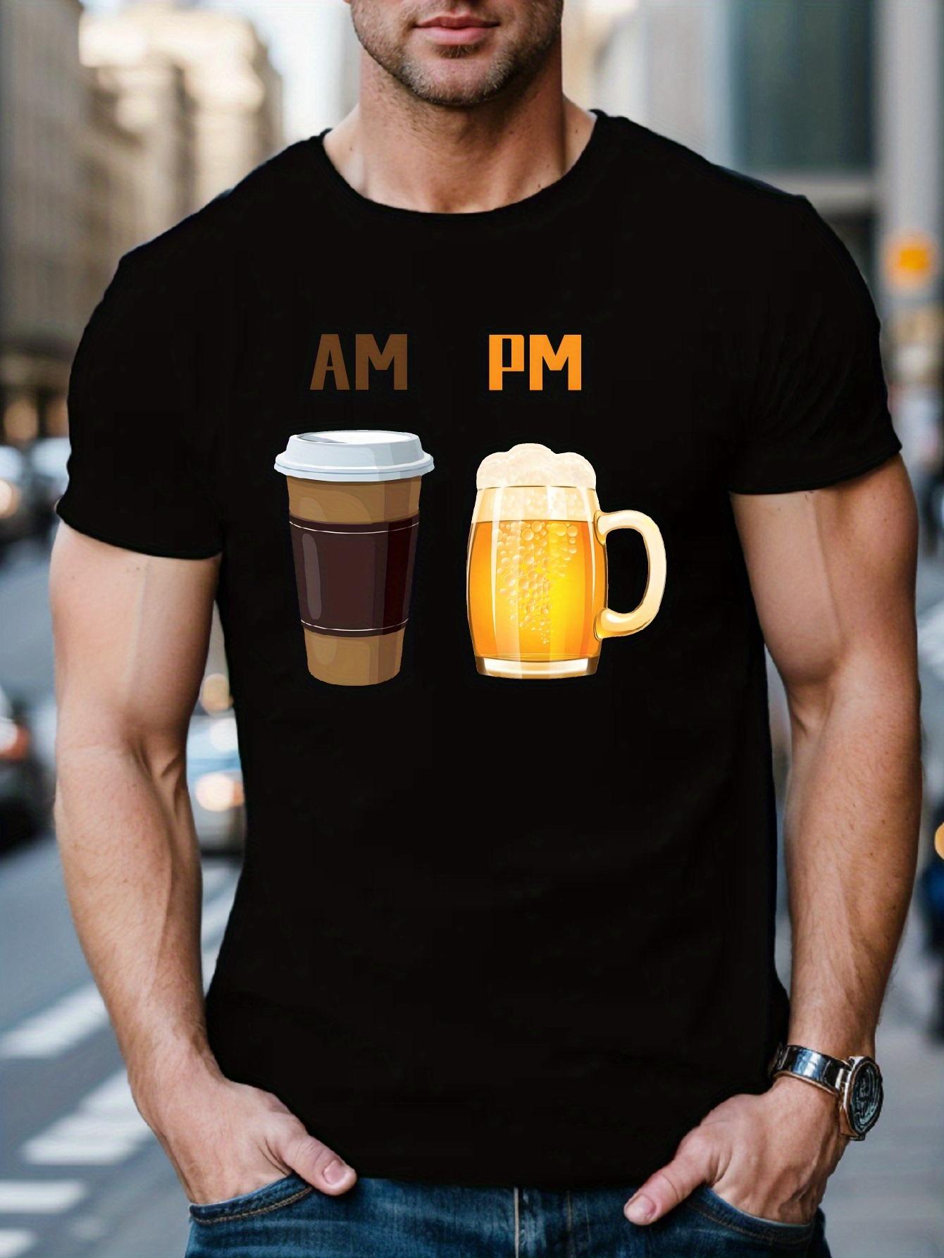 Мужская футболка с принтом в виде градиента цвета пива — фото 16