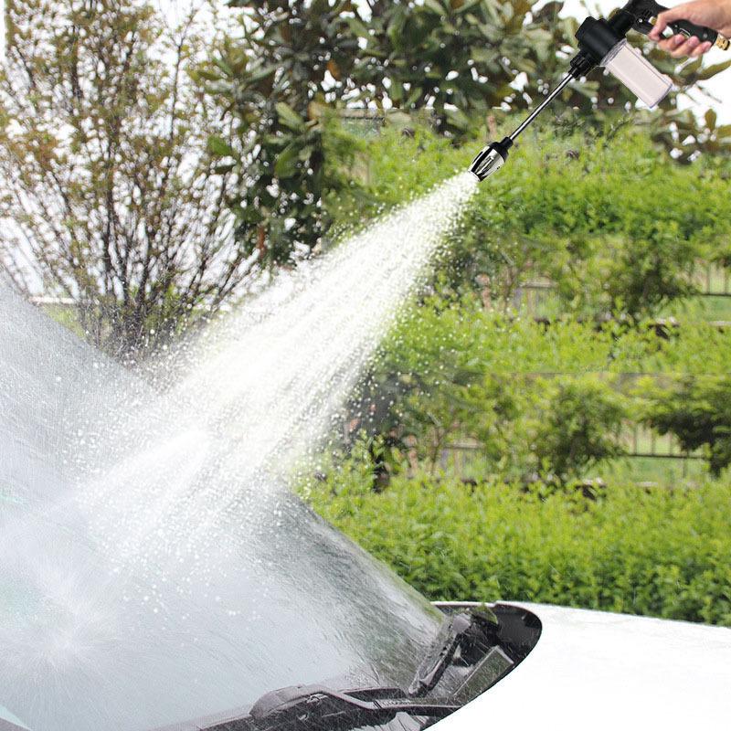 T2 Black Long Spear High-Pressure Foam Sprayer and Water Gun for Garden, Car Wash, and Floor Cleaning.