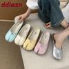 Fashion Female Shallow Footwear Ladies Flats Slides Slip On Shoes Casual Soft Fashion Strange Toe Women Flats Mules Shoes Pink