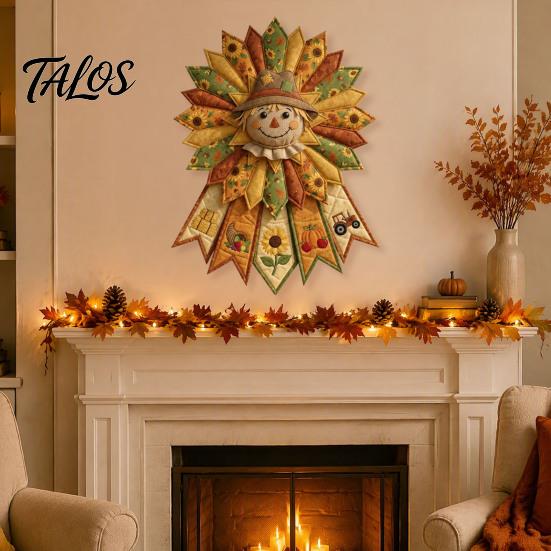 Dekorative Kranzherstellungszubehör 12-Monats DIY Türhänger Nähset, Stoff Patchwork Muster und Eingangsbereich Wandbehang Ornamente Saisonal