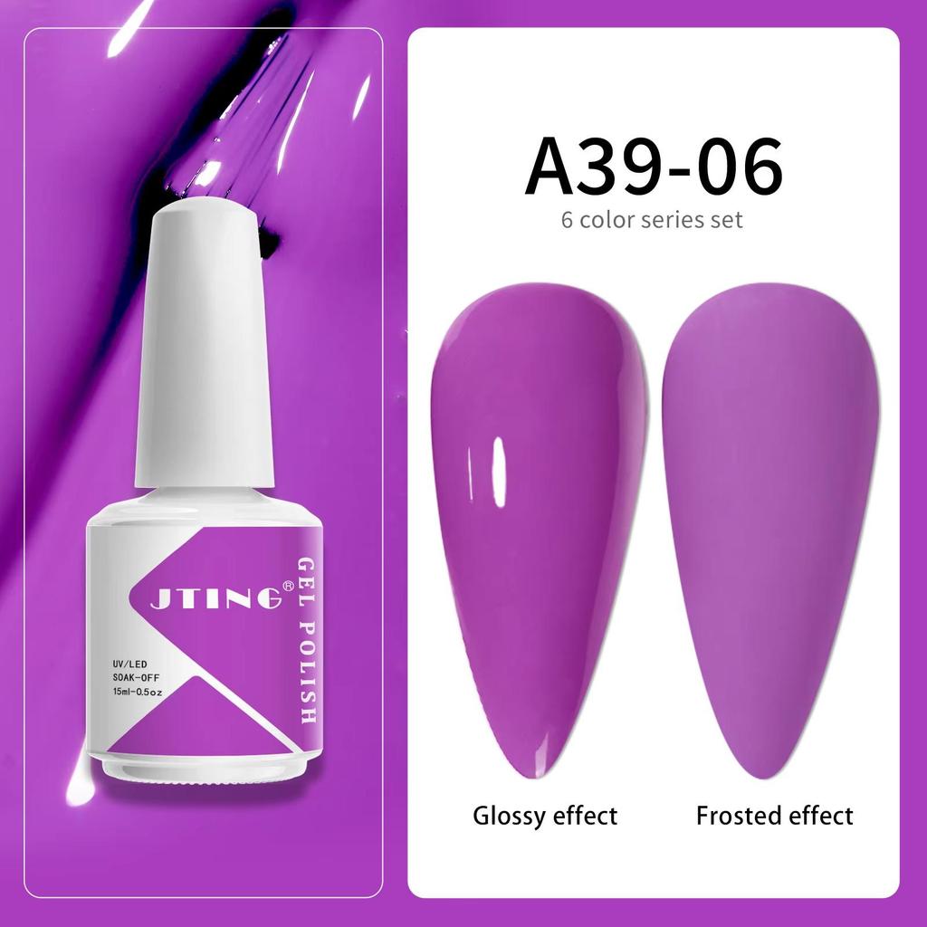 JTING OEM Color Nail Gel Supplier Wholesale Private Label Soak Off Nails Gel Polish Semi Cured Led UV Gel Nail Polish