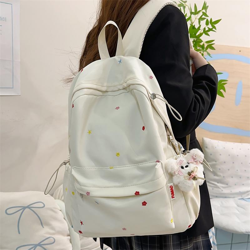 Embroidery Student Schoolbag Women's Large Capacity Backpack