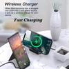 9 In 1 Fast Wireless Charger Stand Pad Multi Cable Adapter Needle Sim Card Storage Box For iPhone 15 14 Samsung Charging Station