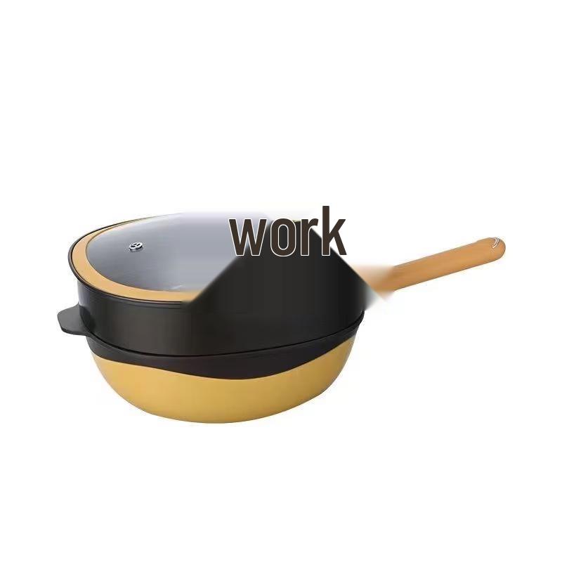 

Wutuo 32cm Non-stick Stir-fry Frying Pan with Steamer Set