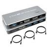 8K/60Hz 4K/120Hz USB KVM Switch for Keyboard, Mouse & Printer Video Sharing