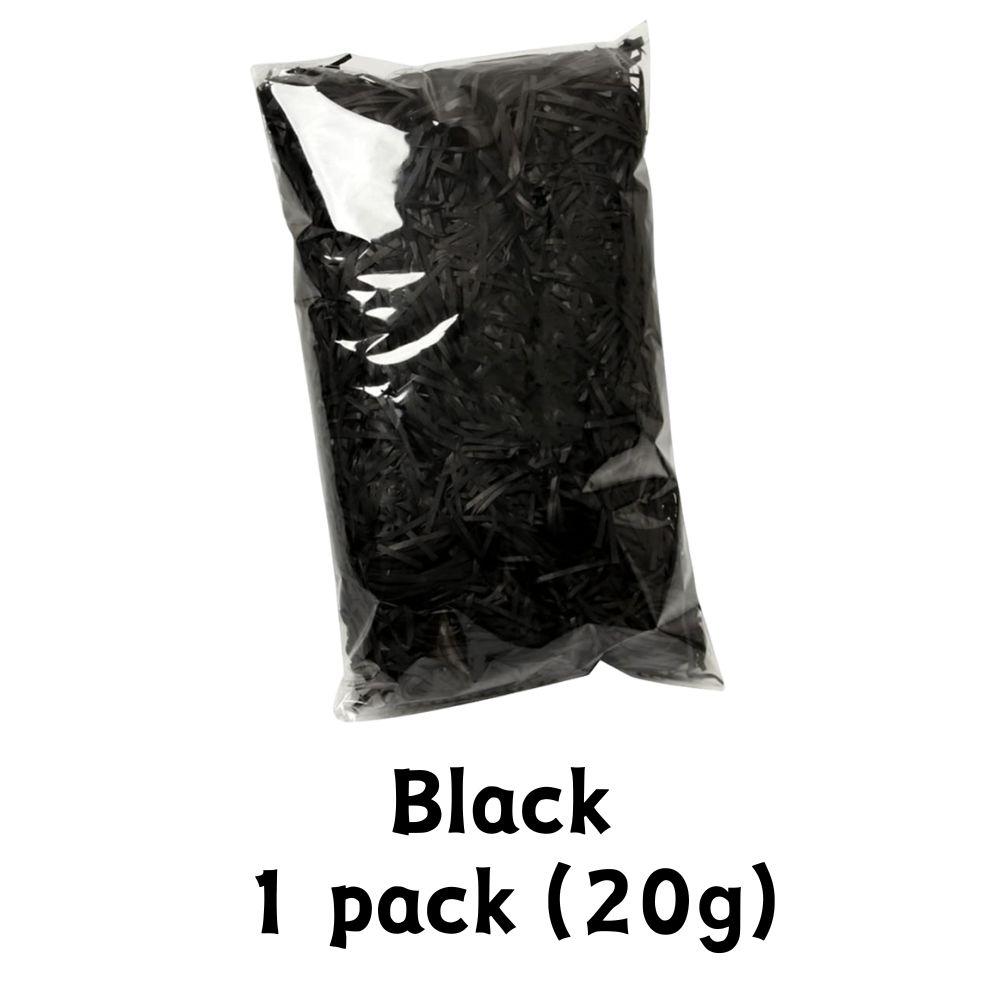 20g Crinkle Cut Paper Shred Filler, Black & White Gift Box Filling, Packaging, Basket Stuffers, Birthday, Party Decor YMY