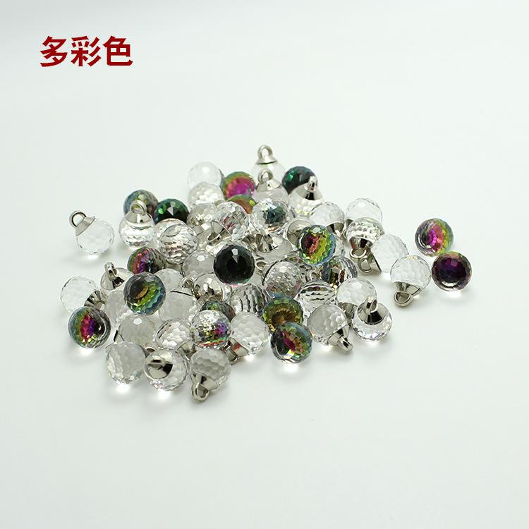 

5 шт. Акрилова ґудзик Прозора кришталева скляна ґудзик Ґудзик для сорочки, кардигана Multi-Color * 16L = 10.0 MM