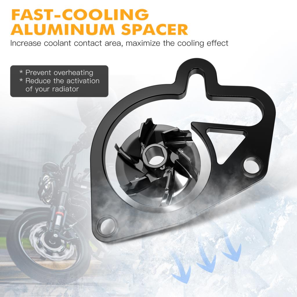 NICECNC 2024-2025 For KTM EXC 300 XCW300 SX250 For Husqvarna TE 300 GasGas EC300 Oversized Water Pump Cooler Impeller Spacer Kit