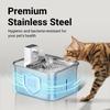 Wireless Stainless Steel Cat Water Fountain 3L Large Capacity Cat Water Dispenser Indoor Motion Sensor Dog Drinking Feeder