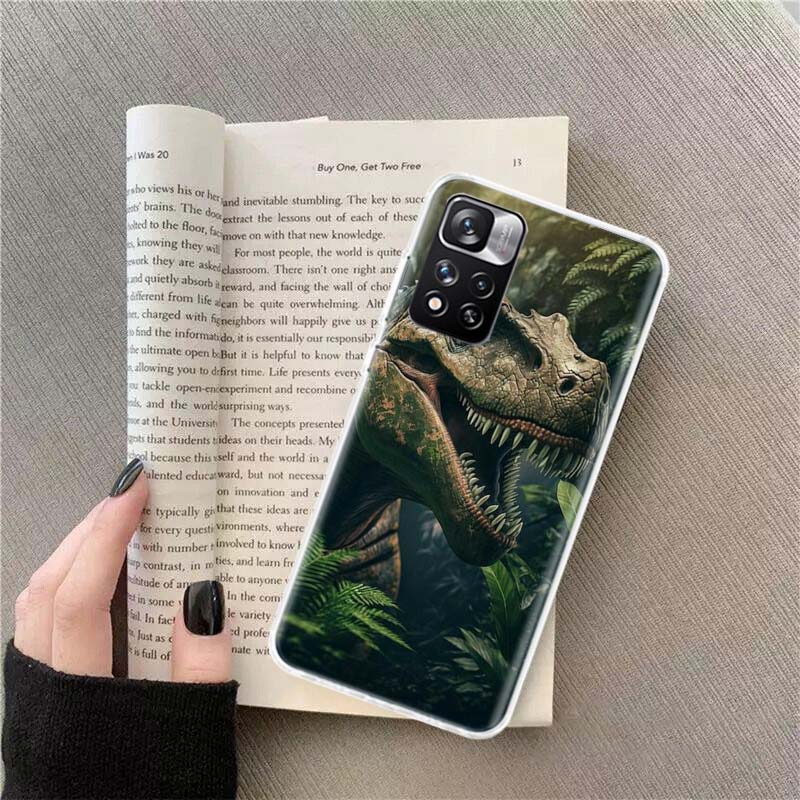 Dinosaurs Prehistoric Animals Phone Case For Redmi Note 13 12 Pro Plus 14 15 Pro 5G 11 11T 11E 11S 10 Pro 10S 9 9S Cover Cell Cl
