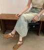 Retro style woven bag head sandals women's outer wear 2025 new lazy one-pedal Muller cool slippers