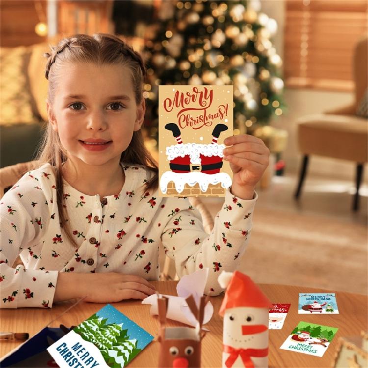 Sticker Birthday Cards Greeting Santas Cards Holiday Greeting Cards for Birthday