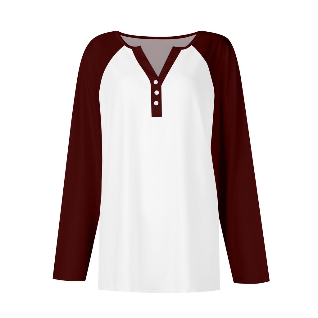 Women's T Shirt Tee Button Floral Print Long Sleeve Daily Weekend Fashion Basic V-Neck Regular Top