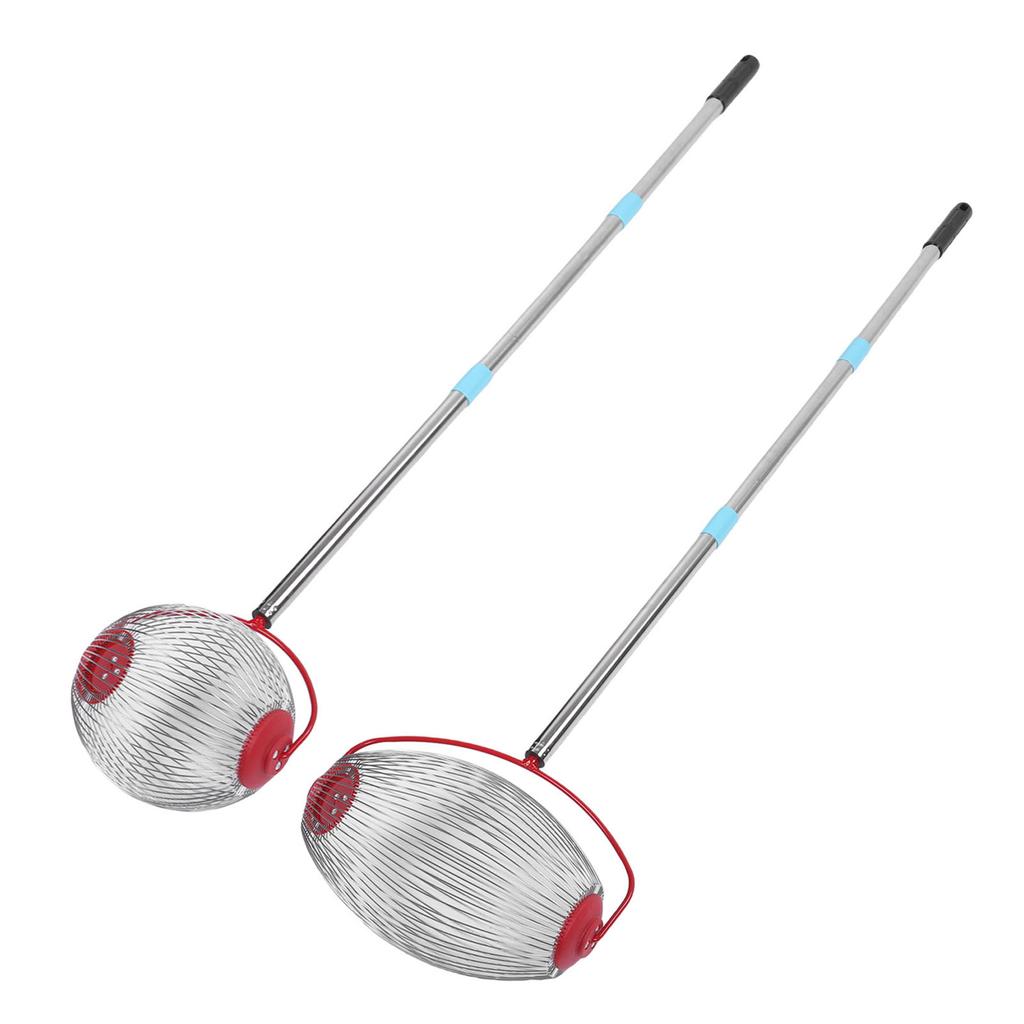 Rolling Nut Gatherer Stainless Steel 44.7 Inch 3 Section Multifunctional Acorn Picker Upper Roller for Pecans Walnuts Outdoor