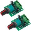 2PCS Low Voltage DC Motor Speed Controller Adjustable Driver DC Motor Speed Regulator Switch with Speed Control Knob