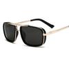 2023 New Arrival Mens Double Bridge Designer Sunglasses Metal Black Lens Oversize Women Men Polarized Uv400 Sunglasses