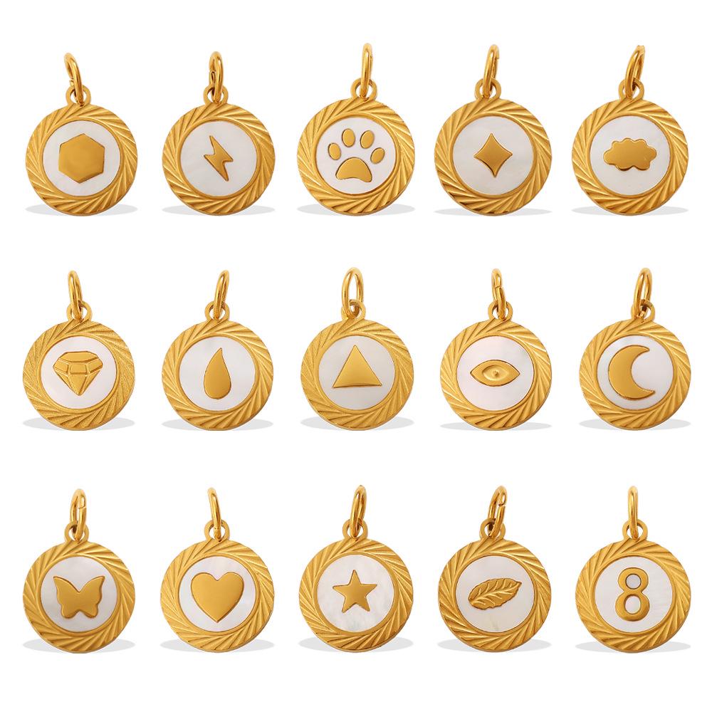 Multi-element Cat Paw & Stars Moon DIY Stainless Steel Necklace & Bracelet Charms in Light Luxury Style