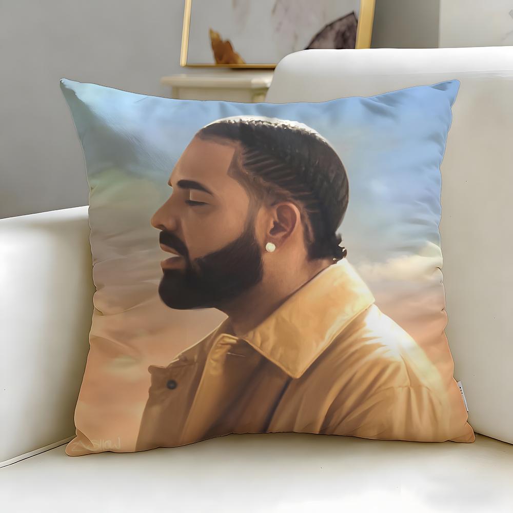 popular singer Drake Cushion Cover Soft  EasyWash Pillow Case  Versatile for Couch Bed Travel and Office