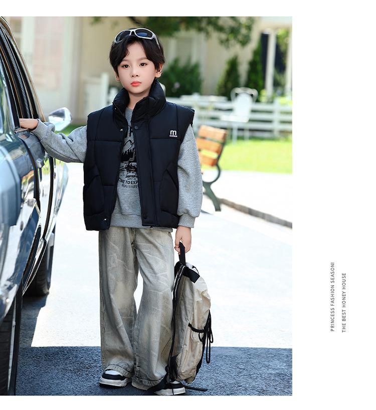 2025 Kids' Thick Cotton Vest: Warm Korean-Style Gilet for Fall & Winter