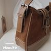 Vintage Braun Schulter Tasche Frauen Neue Herbst Patchwork Chic Leder Lässige Umhängetaschen Weibliche Retro Vielseitige Handtasche