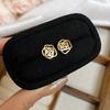 Silver needle sequined three-dimensional flower stud earrings fashionable light luxury high-end earrings niche trend cold wind earrings wholesale